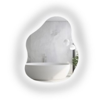 Miroir de forme organique avec éclairage - STONE LED
