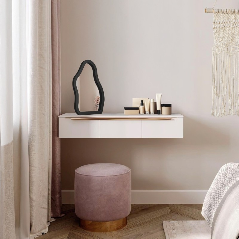 Miroir cosmétique dans un cadre noir en MDF - STONE PETITE