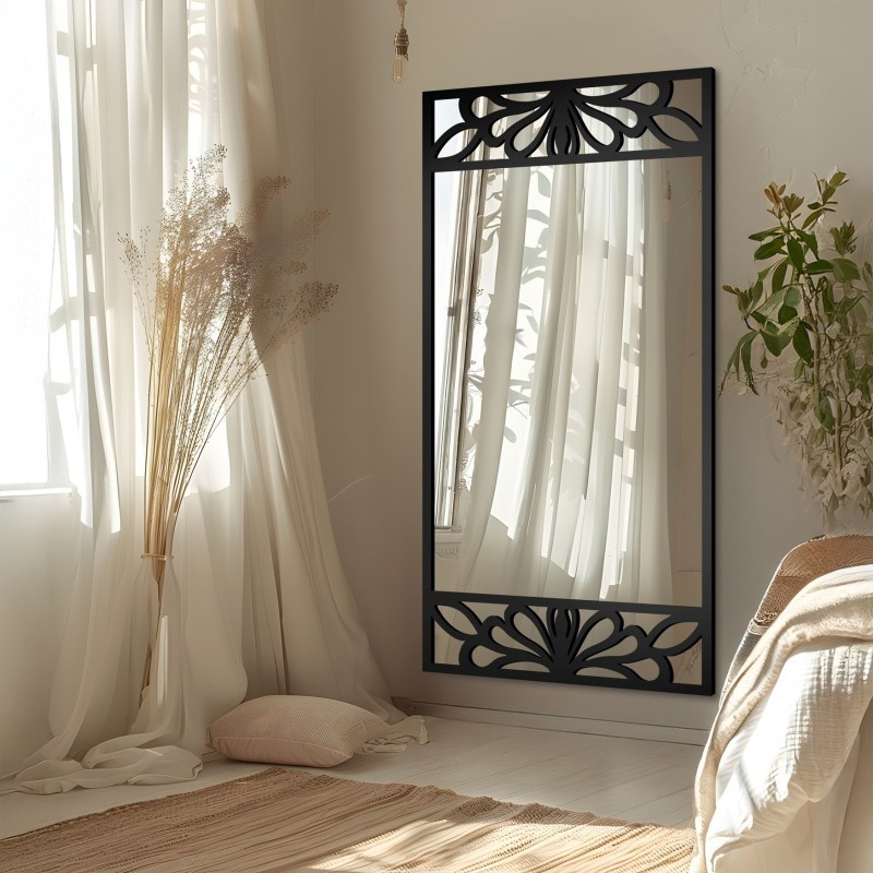 Miroir rectangulaire avec décor ajouré en MDF – VERONELLE SERENEO 100x200