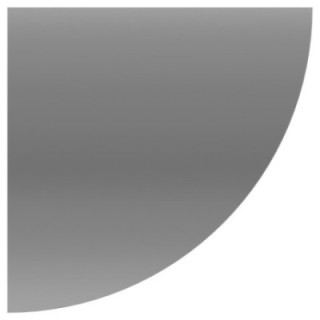 Miroir de salle de bains en quart de cercle - QUART