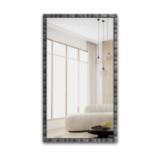 Miroir dans un large cadre en bois argenté – 9502001