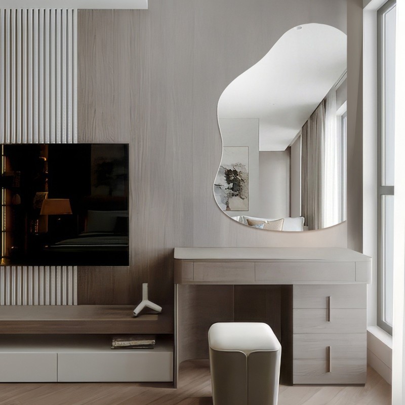 Miroir organique avec côté coupé – STONE côté coupé