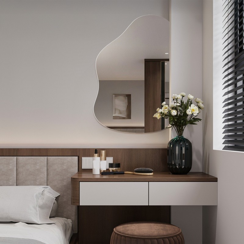 Miroir organique avec côté coupé – STONE côté coupé