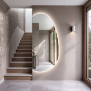 Miroir de forme organique avec éclairage - TURMALIN LED