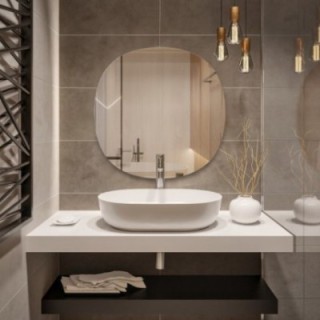 Miroir de salle de bain arrondi irrégulier LAOS