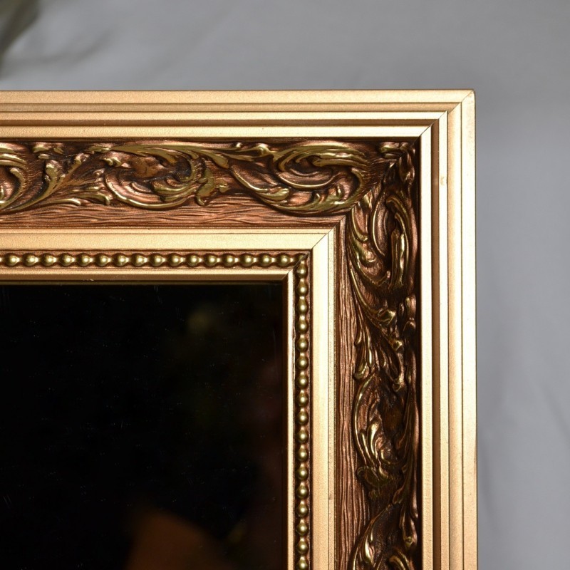 Miroir mural de luxe dans un cadre orné avec panneau vieilli - GUSTAV VINTAGE