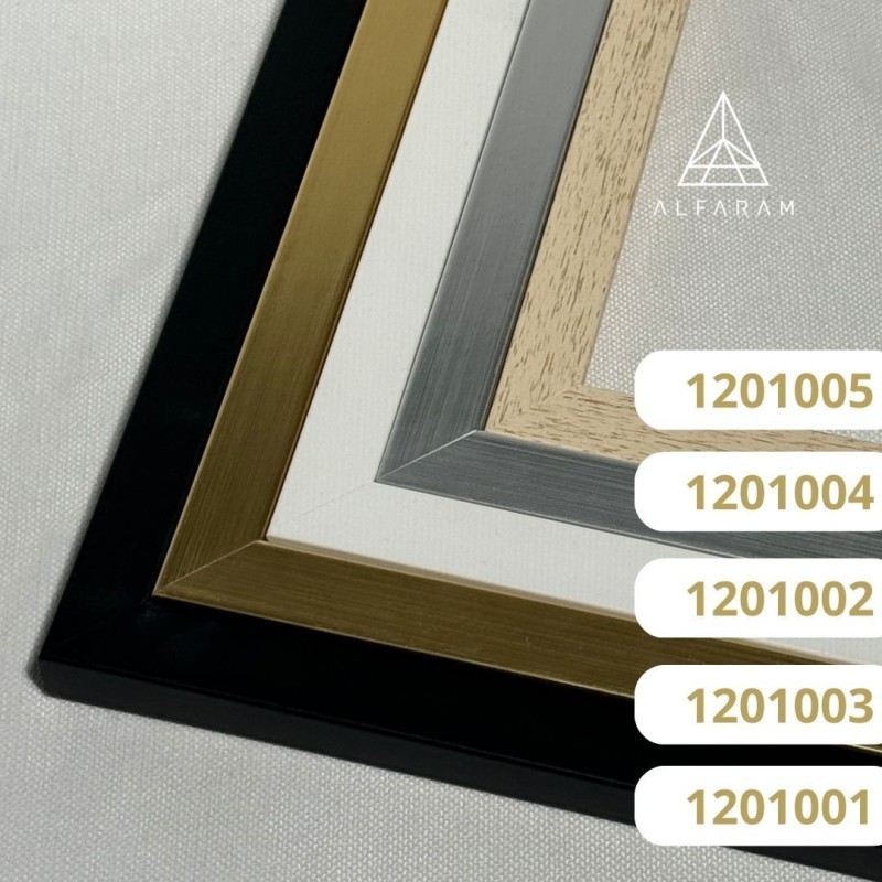 Miroir rectangulaire dans un cadre minimaliste doré - 1201 - couleur du cadre au choix