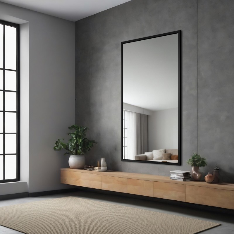 Miroir dans un cadre simple et élégant - 1502 - couleur du cadre au choix