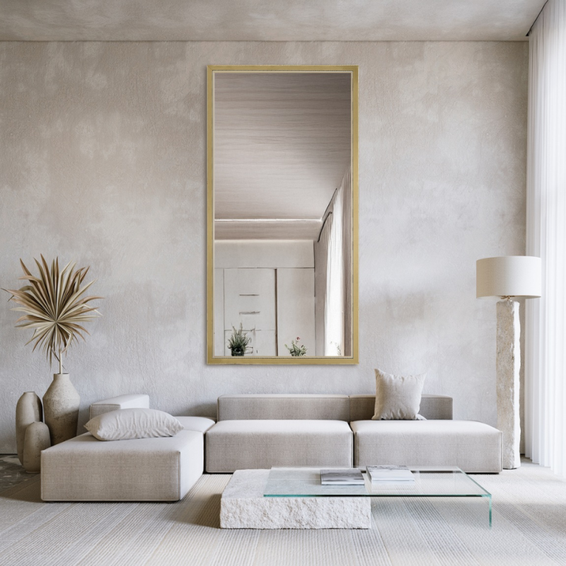 Miroir dans un délicat cadre décoratif en bois - 2801 - couleur du cadre au choix