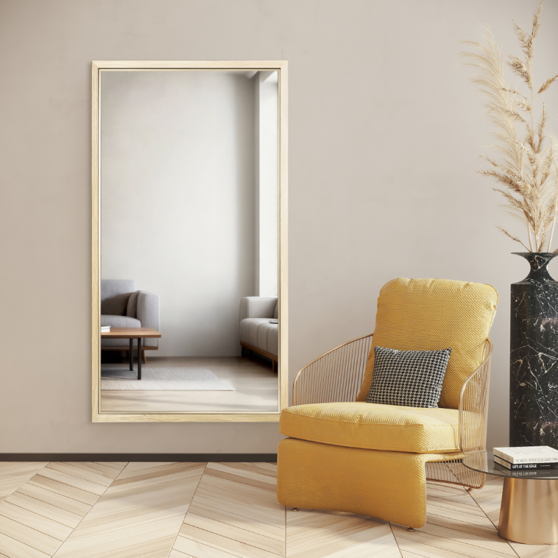 Miroir dans un délicat cadre décoratif en bois - 2801 - couleur du cadre au choix