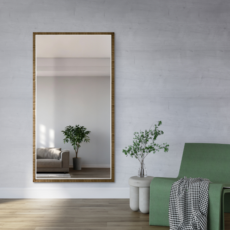 Miroir dans un délicat cadre décoratif en bois - 2801 - couleur du cadre au choix