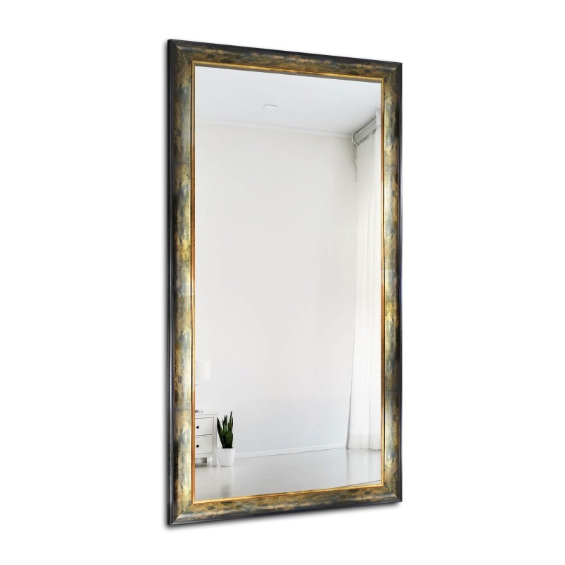 Miroir dans un cadre en bois vert et or - 5401001