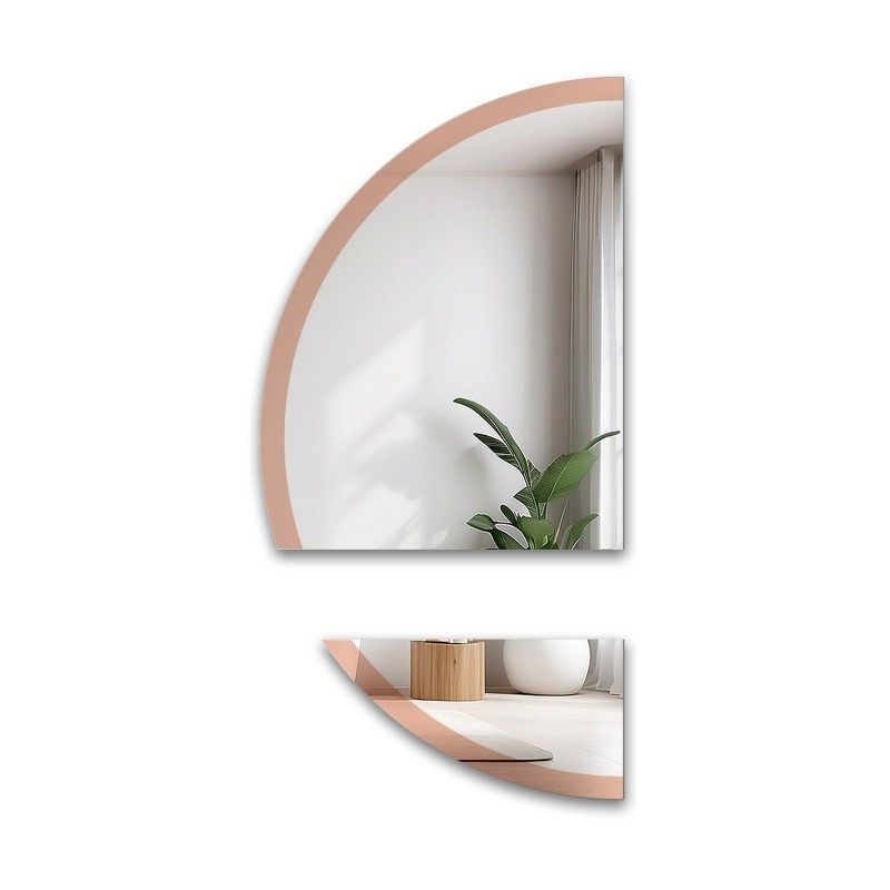 Miroir pour coiffeuse en deux parties dans un cadre en miroir - DOPPIO SHINE