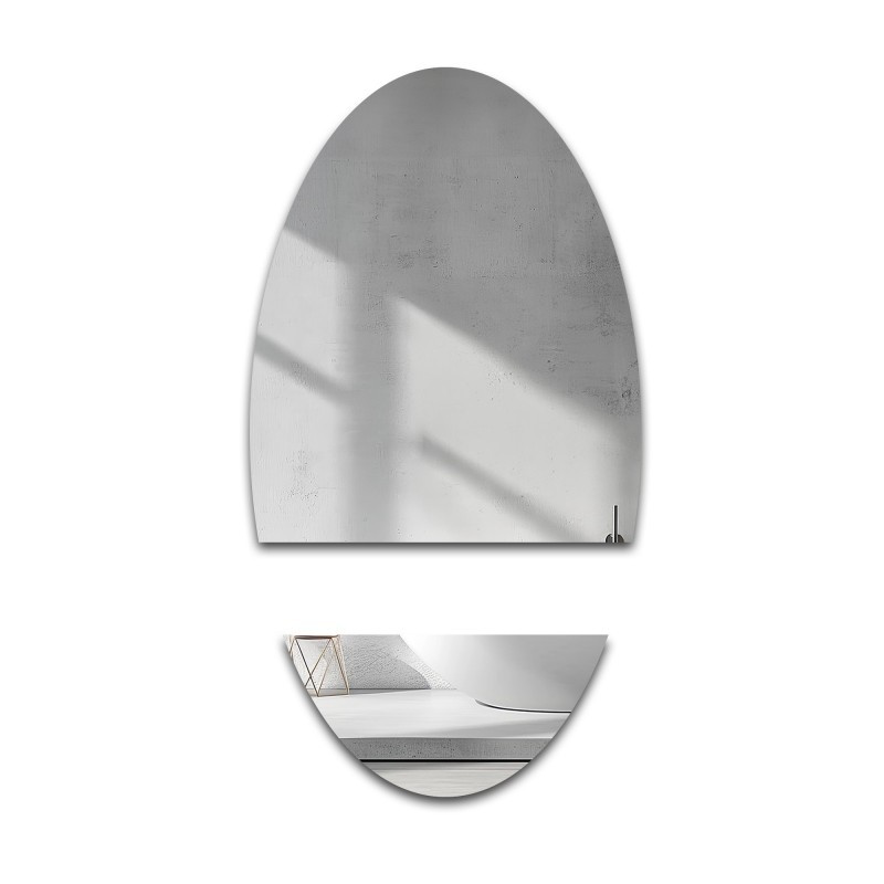 Miroir de salle de bain elliptique en deux parties - ELIPSA