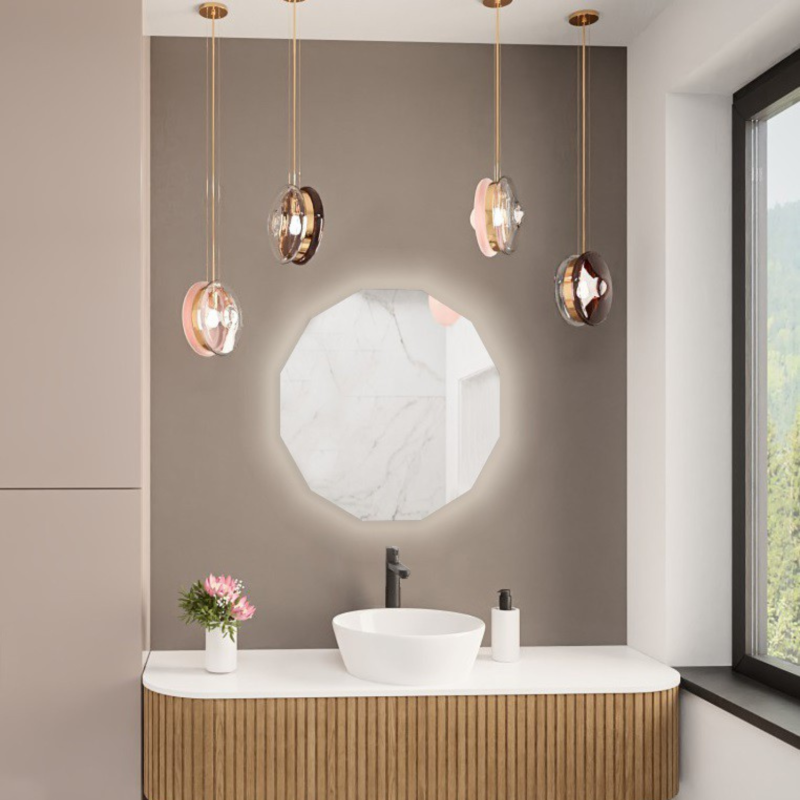 Miroir de salle de bain multi-angle avec éclairage - FOREM LED