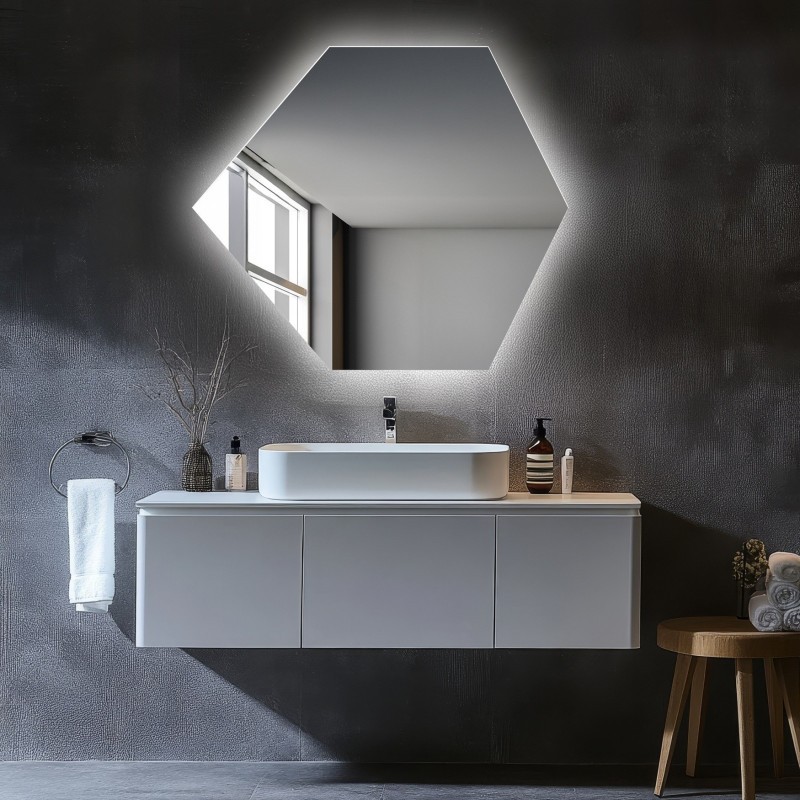 Miroir de forme géométrique avec éclairage - GEOME LED