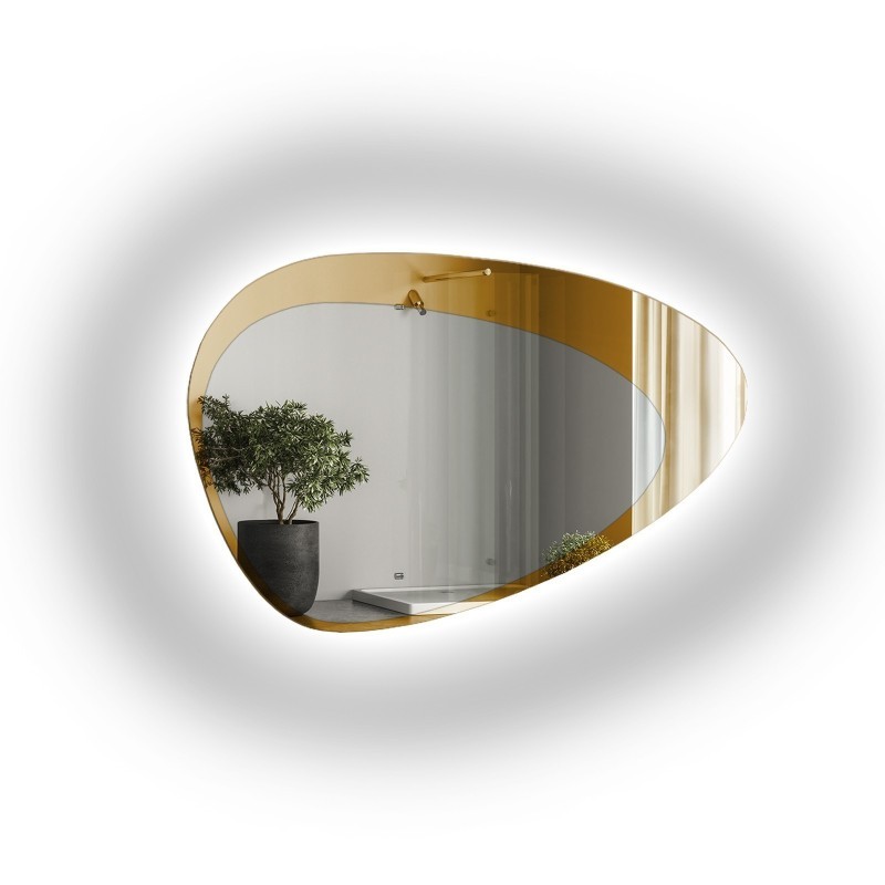 Miroir de forme organique avec éclairage - KALCYT LED
