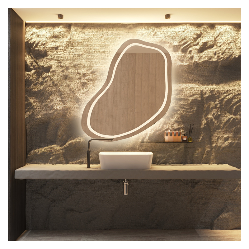 Miroir de salle de bains de forme irrégulière - KWARC LED II