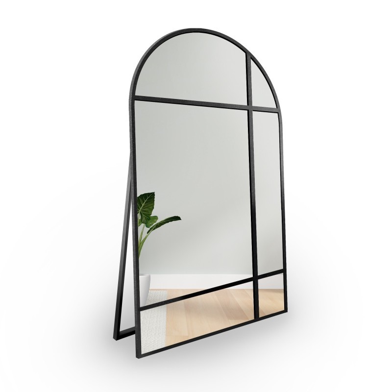 Miroir semi-ovale sur pied dans un cadre MDF - LOFTI II SUR PIED