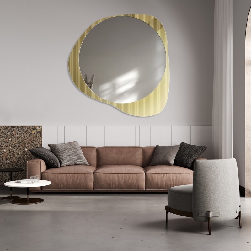 Miroir décoratif sur verre ornemental Estriado - LUXORA ELEGRA