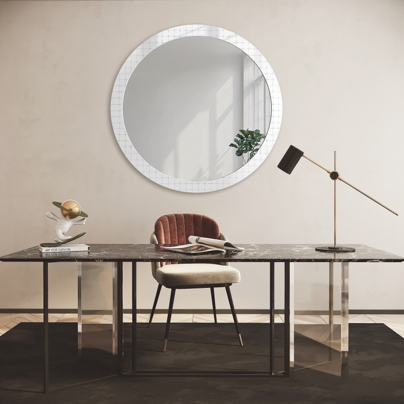 Miroir rond décoratif sur verre ornemental Master Flex - LUXORA FROSTED