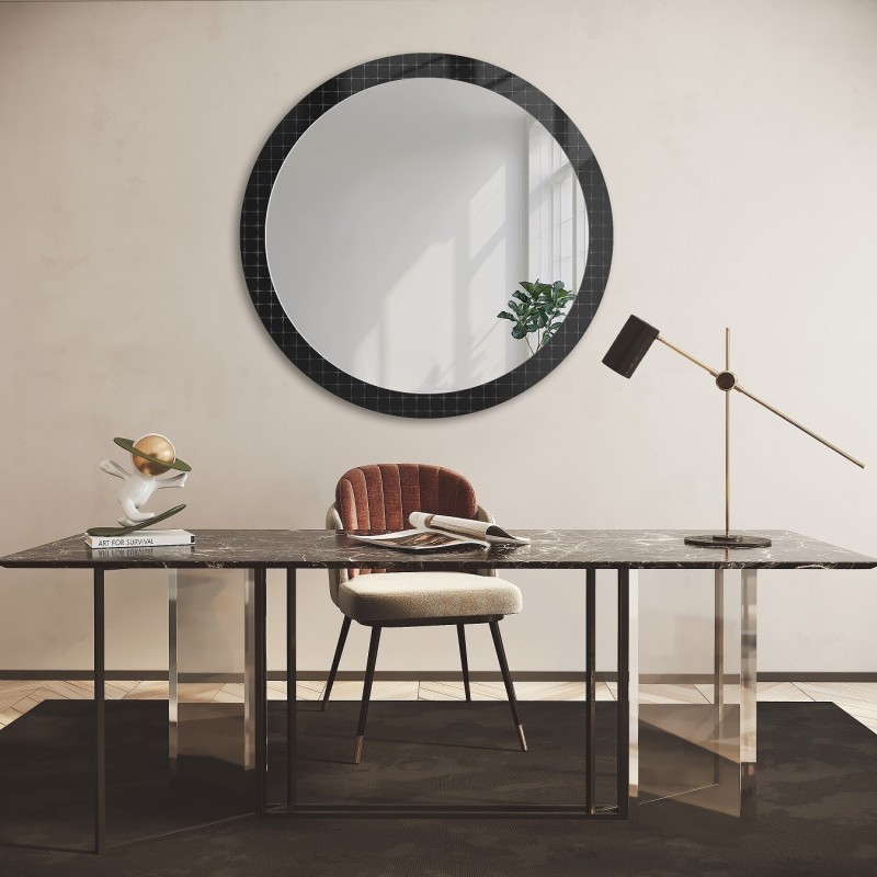 Miroir rond décoratif sur verre ornemental Master Flex - LUXORA FROSTED