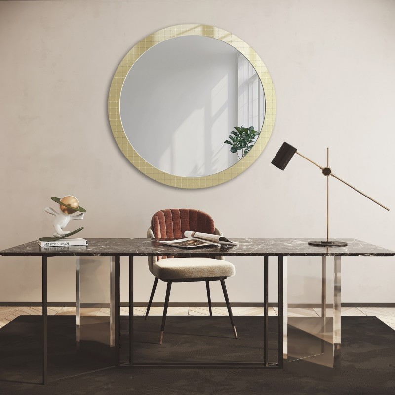 Miroir rond décoratif sur verre ornemental Master Flex - LUXORA FROSTED
