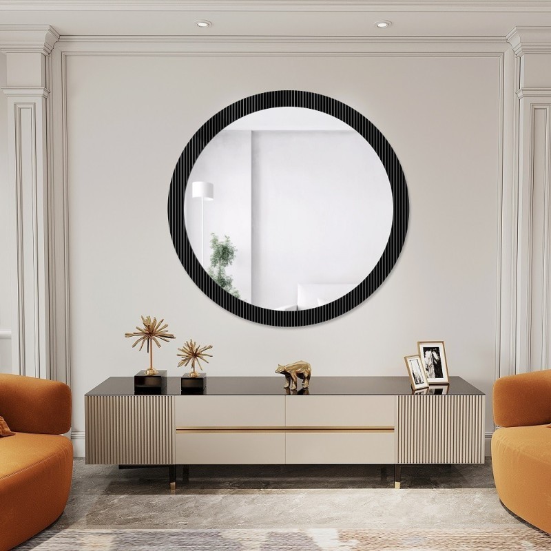 Miroir rond décoratif sur verre ornemental Visiosun Classic – LUXORA GLIMMER