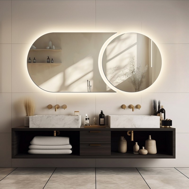 Miroir de salle de bain moderne avec éclairage - APOLLO LED