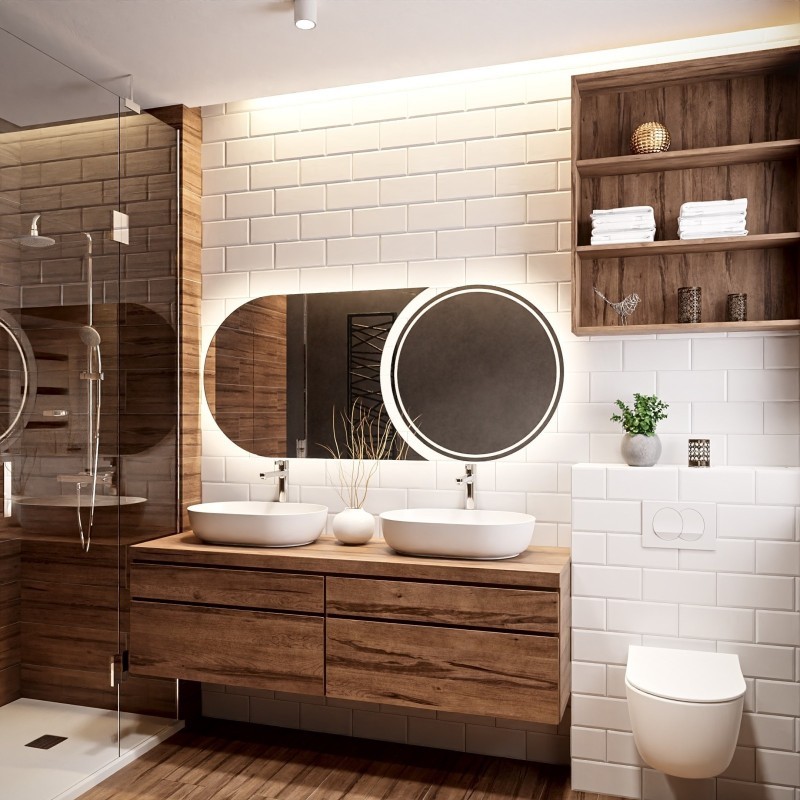 Miroir de salle de bain moderne avec éclairage - APOLLO LED II