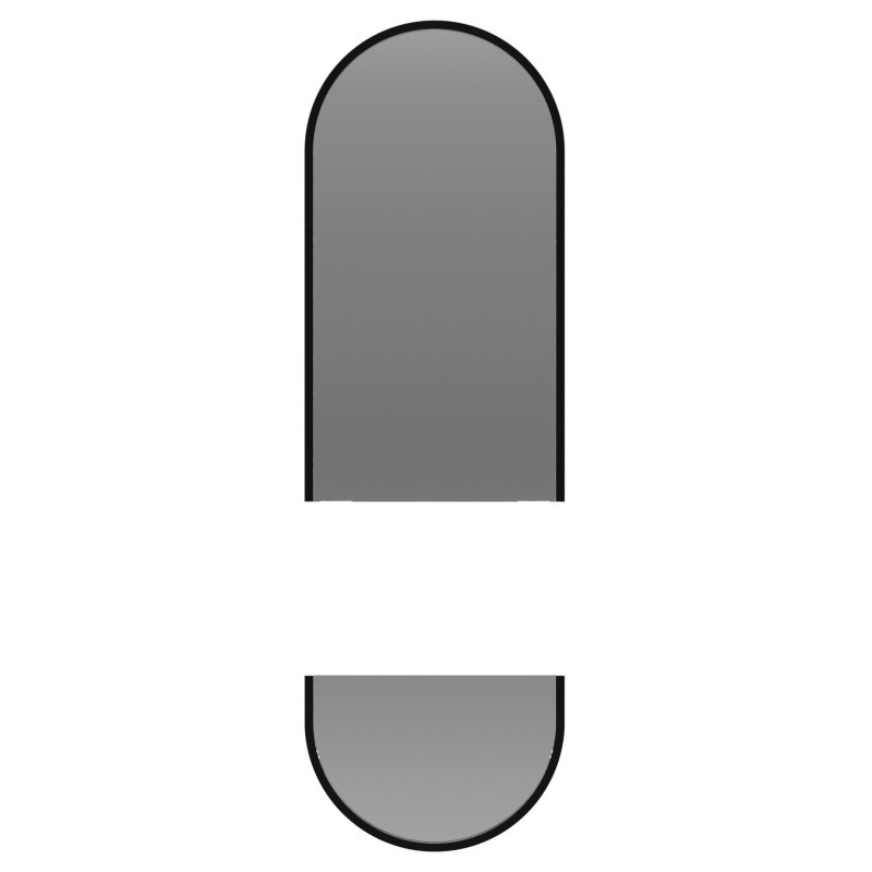 Miroir ovale dans un cadre en mdf noir en deux parties avec éclairage - OSKAR LED - couleur du cadre au choix
