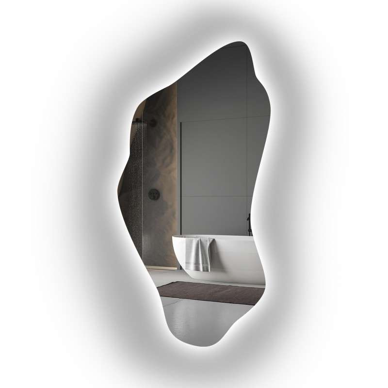Miroir de forme irrégulière avec éclairage - PIENA LED