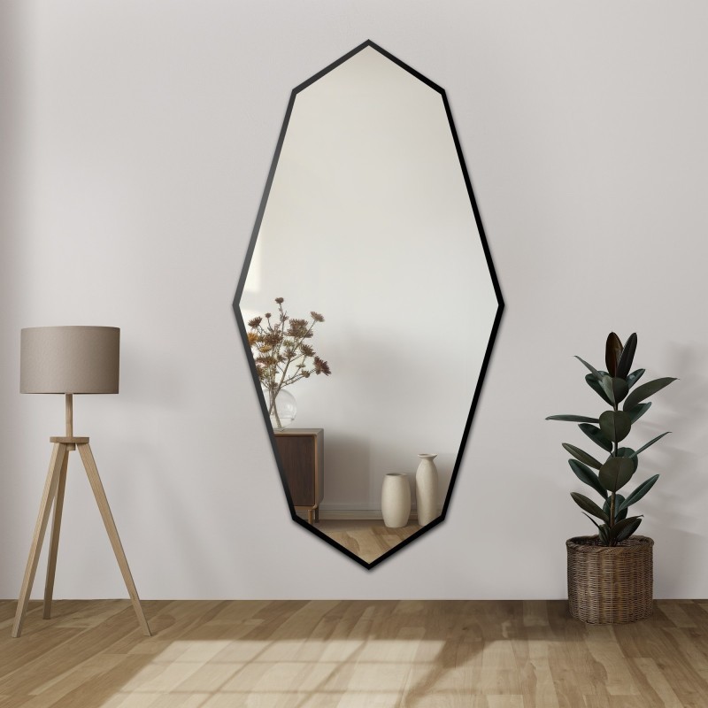 Miroir décoratif de forme organique aiguë dans un cadre - RIOLIT DANS LE CADRE