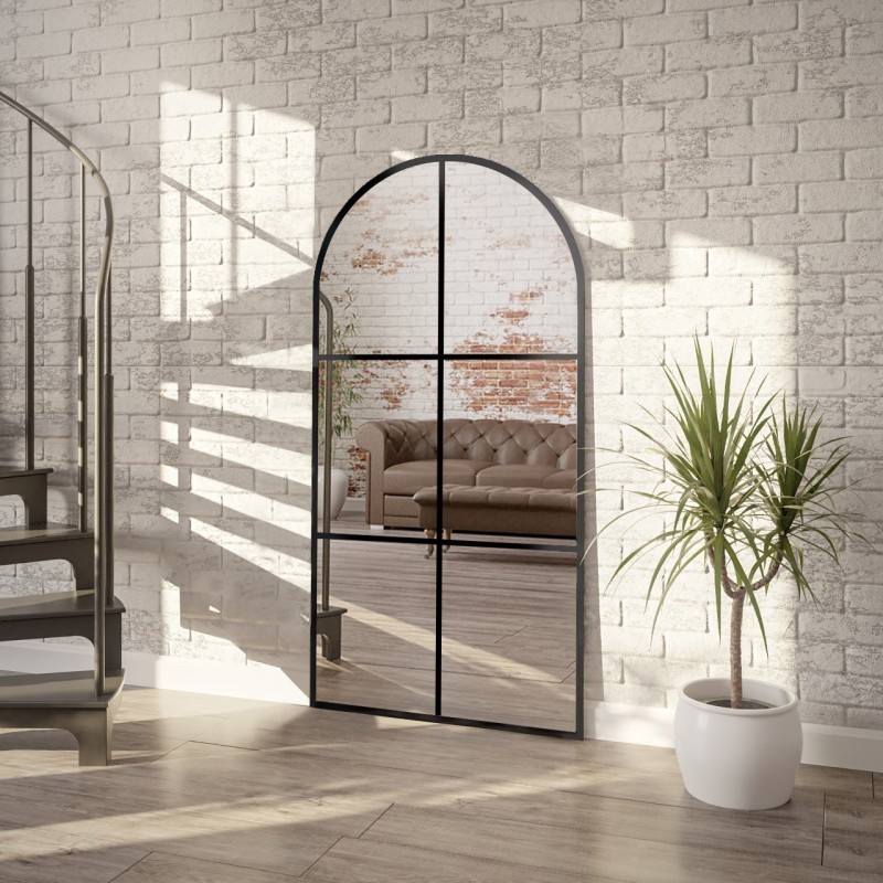 Miroir Loft avec meneaux en MDF - ROMEO - couleur du cadre au choix