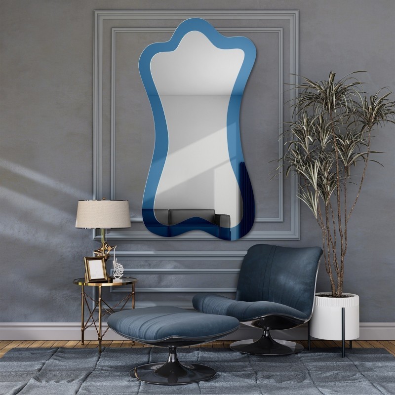 Miroir bleu irrégulier - SAPPHIRE BLUE