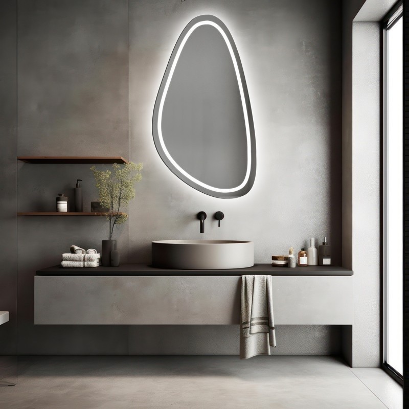 Miroir de forme irrégulière avec éclairage - SYDERYT LED II