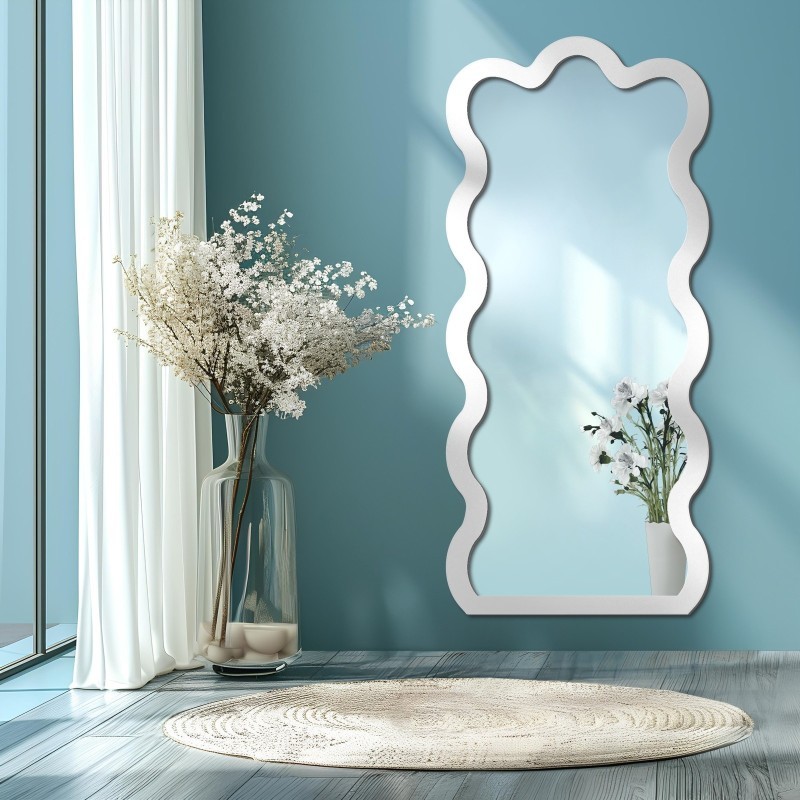 Miroir irrégulier dans un cadre en mdf - BLOBS WAVE