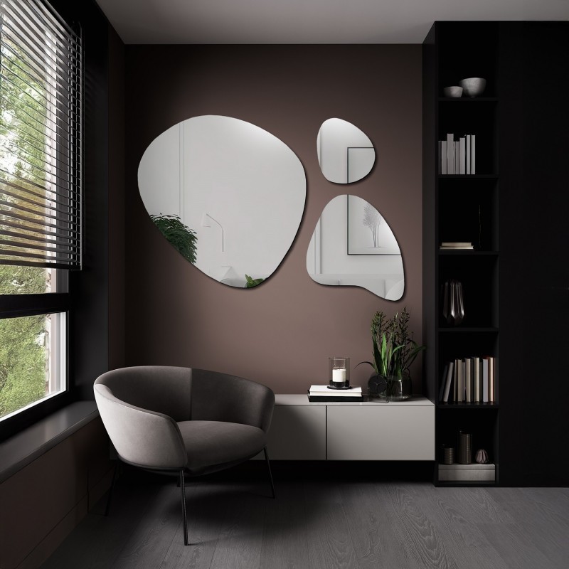 Set de trois miroirs de forme irrégulière - FLORA