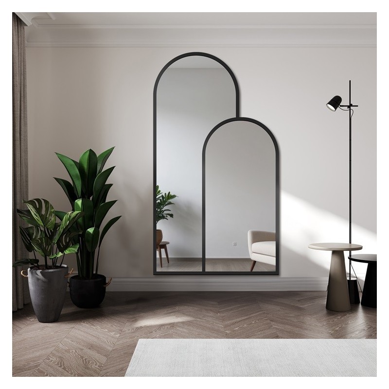 Miroir double semi-ovale dans un cadre en mdf - MURAN