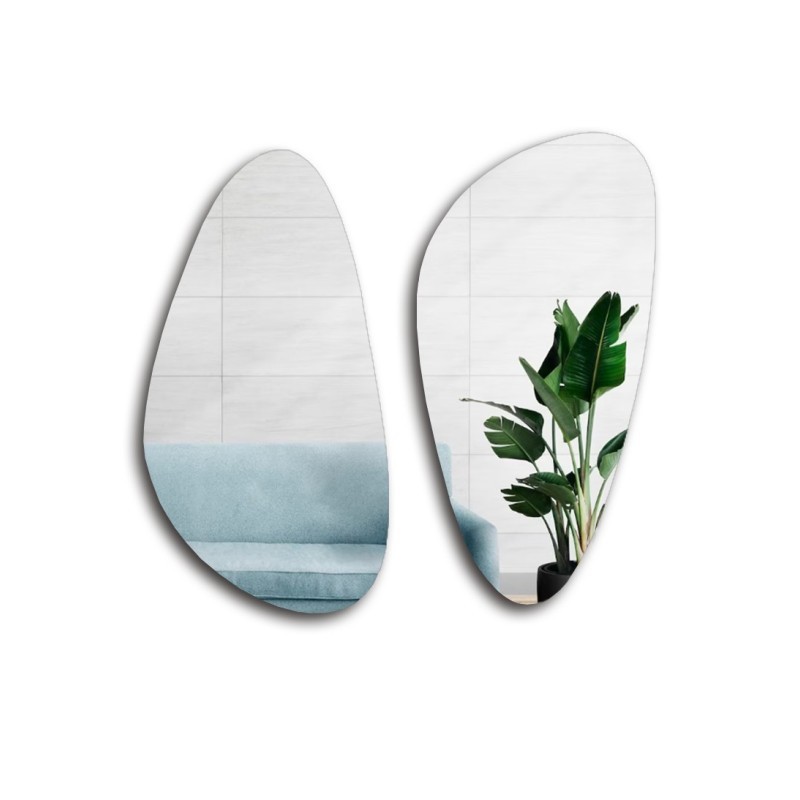 Set de deux miroirs de forme irrégulière - SELENIT