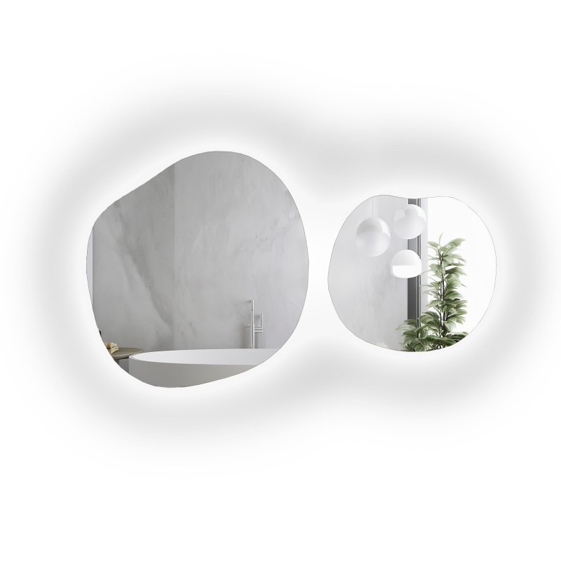Jeu de miroirs organiques avec éclairage - SODALIT LED