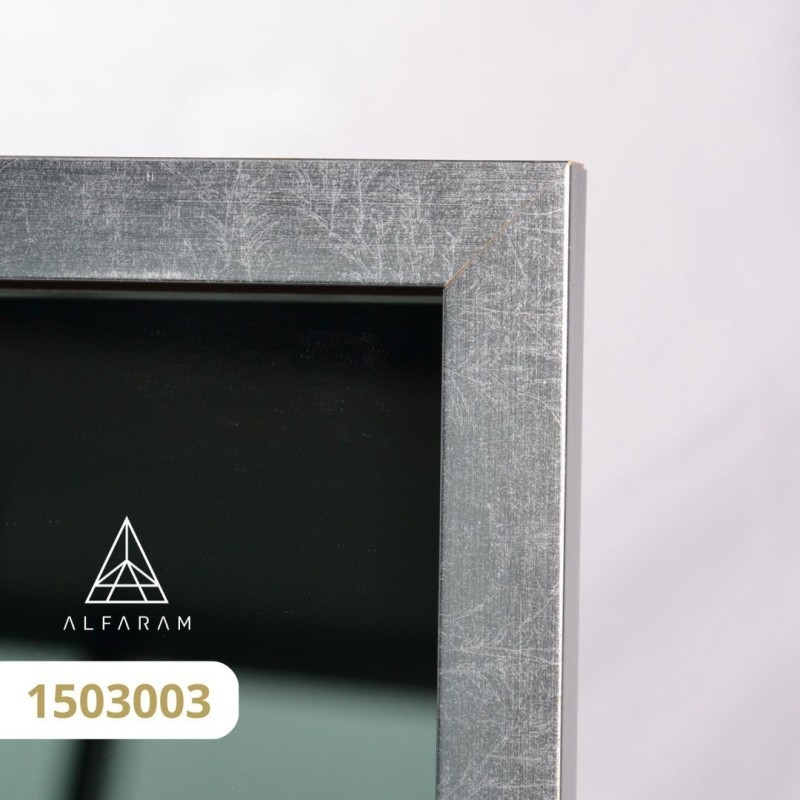 Miroir en cadre noir pour coiffeuse en deux parties avec éclairage LED - 1503 LED - couleur de cadre au choix