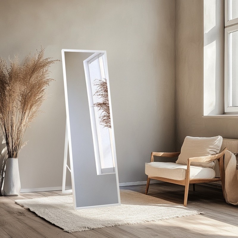 Miroir sur pied pour dressing dans un cadre en bois fin - 3005 - couleur du cadre au choix