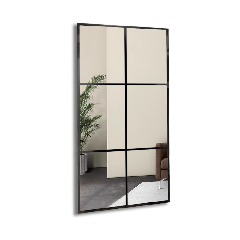Miroir Loft avec meneaux - 6 QUATTERS - couleur du cadre au choix