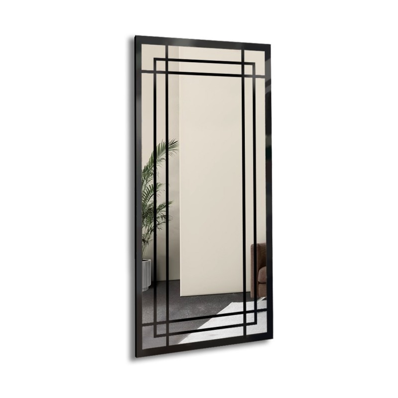 Miroir de loft avec meneaux - BERNARD - couleur du cadre au choix