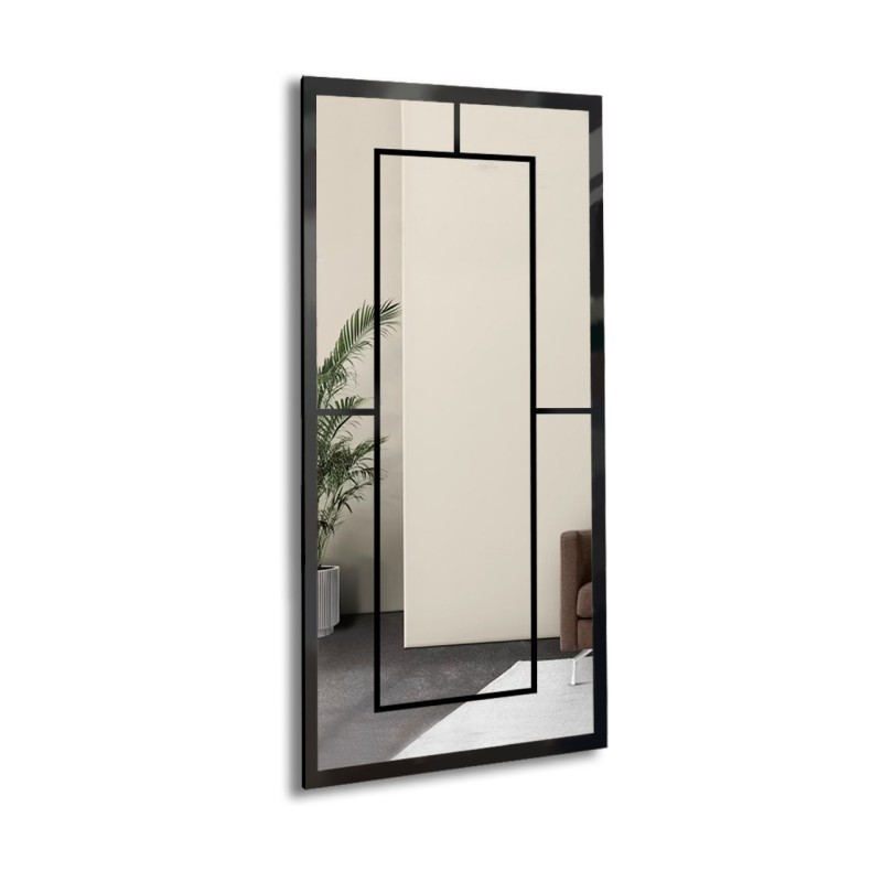 Miroir de loft avec meneaux - BERNARD - couleur du cadre au choix