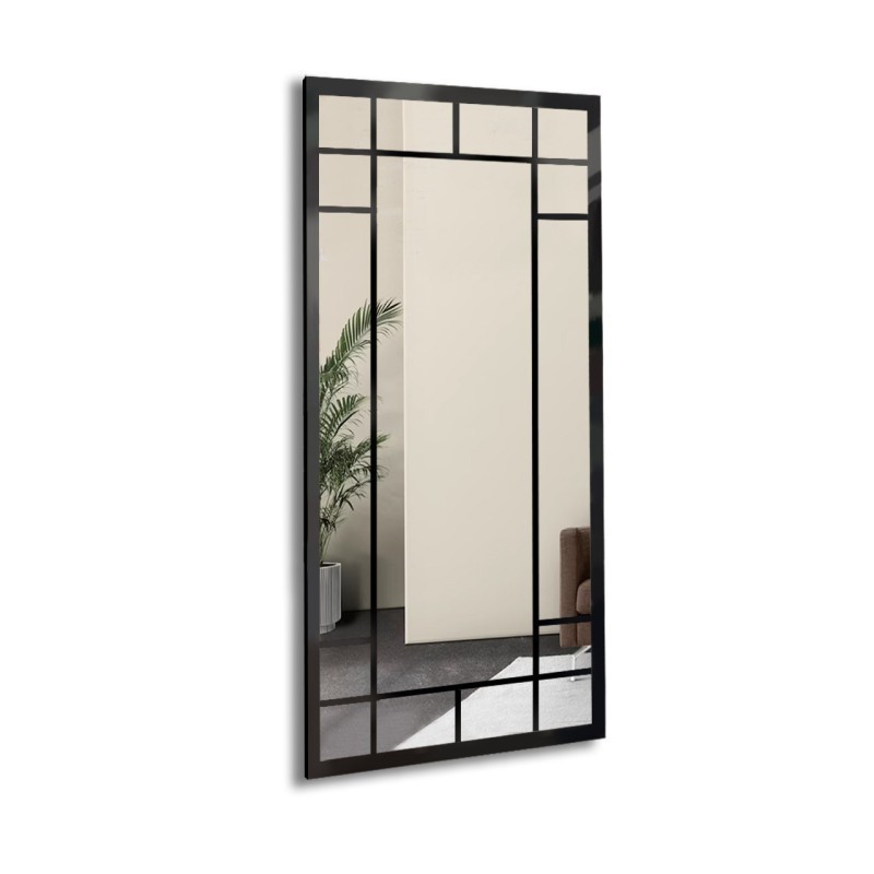 Miroir de loft avec meneaux - BERNARD - couleur du cadre au choix