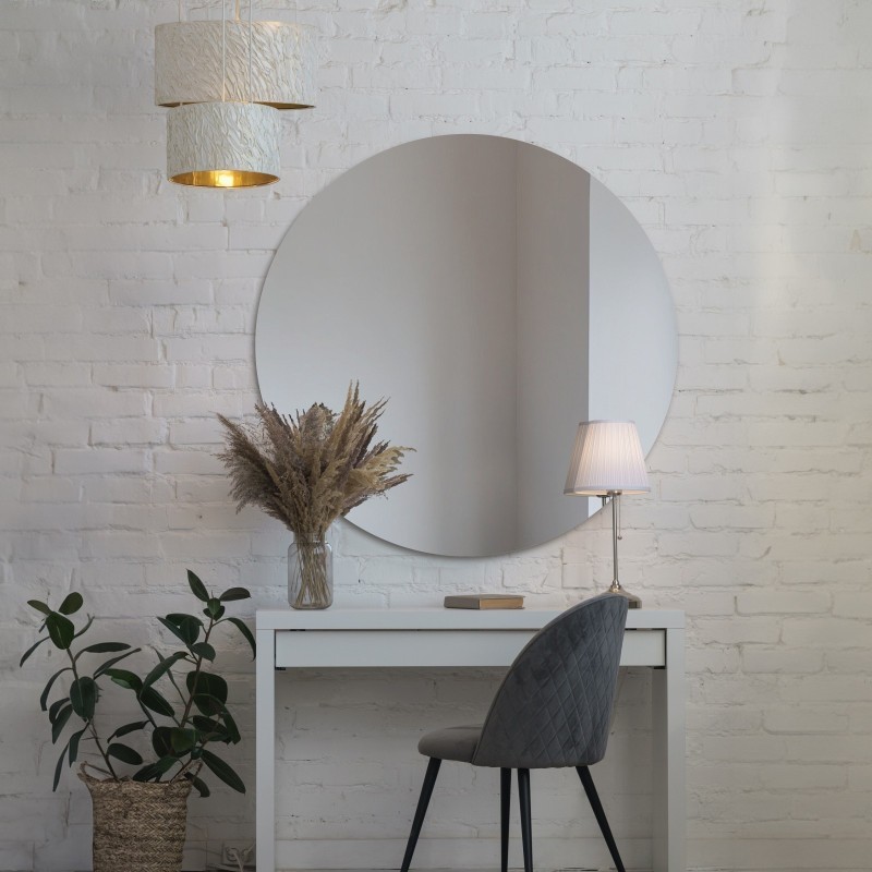 Miroir de salle de bain rond poli - CERCLE