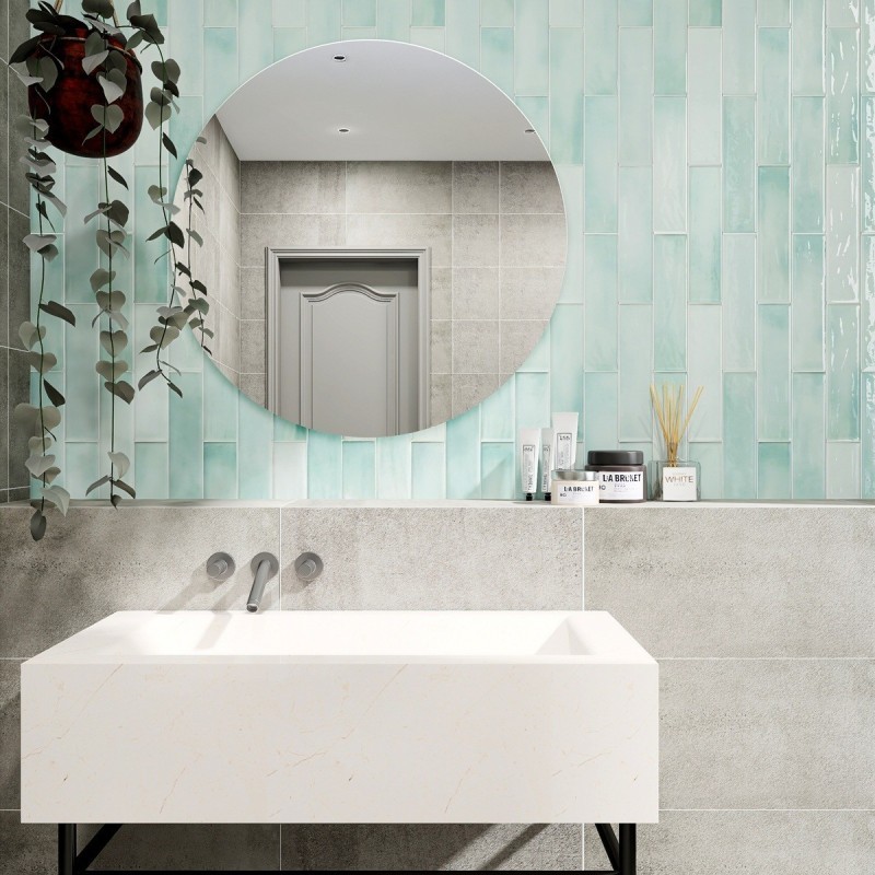 Miroir de salle de bain rond poli - CERCLE