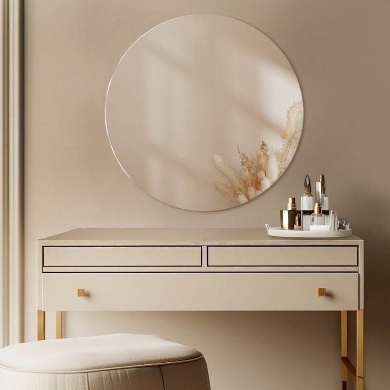 Miroir de salle de bain rond poli - CERCLE